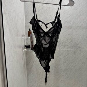 Elegant Black Lace Bodysuit